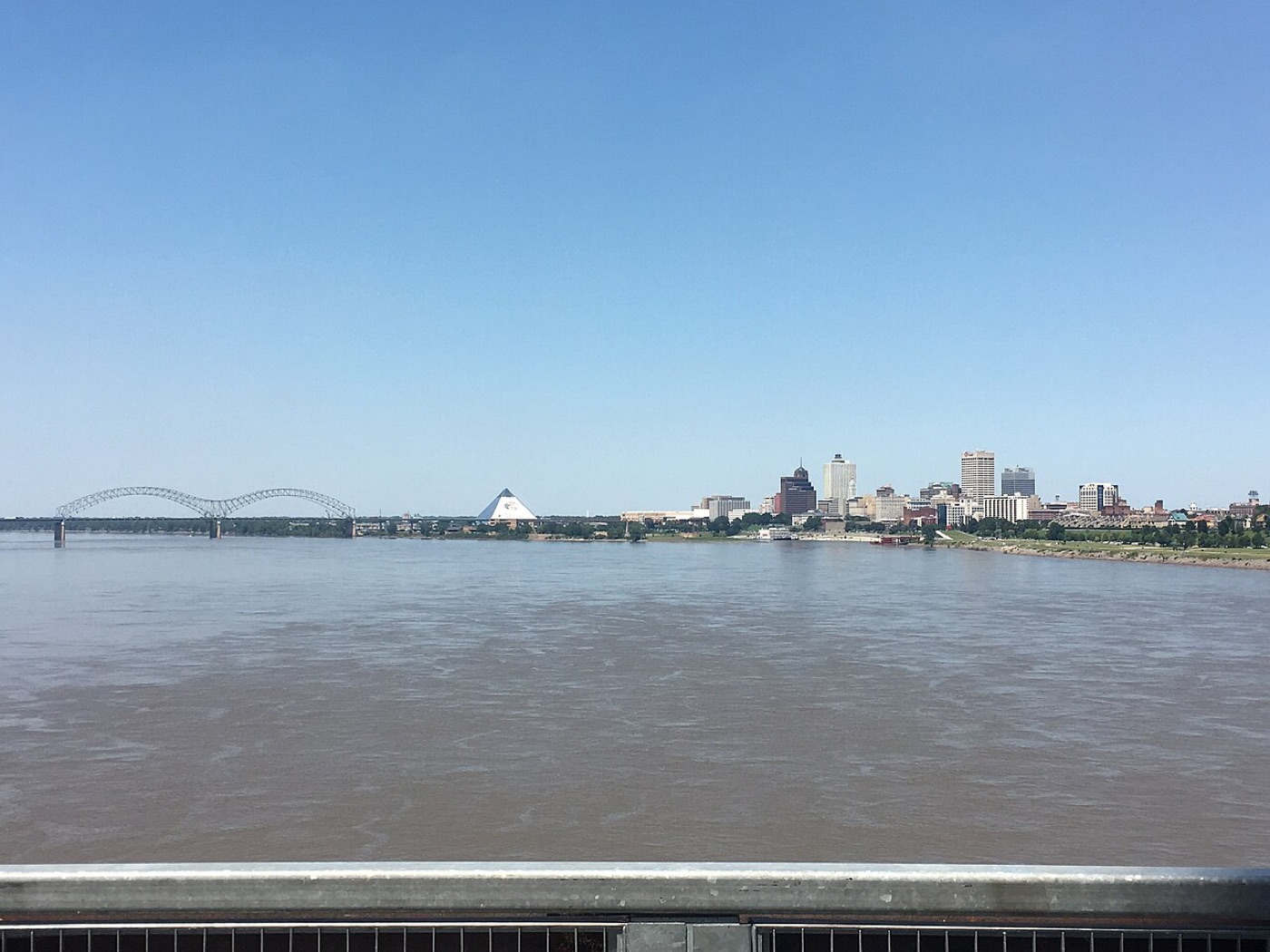 Big River Crossing over the Mississippi River at dusk